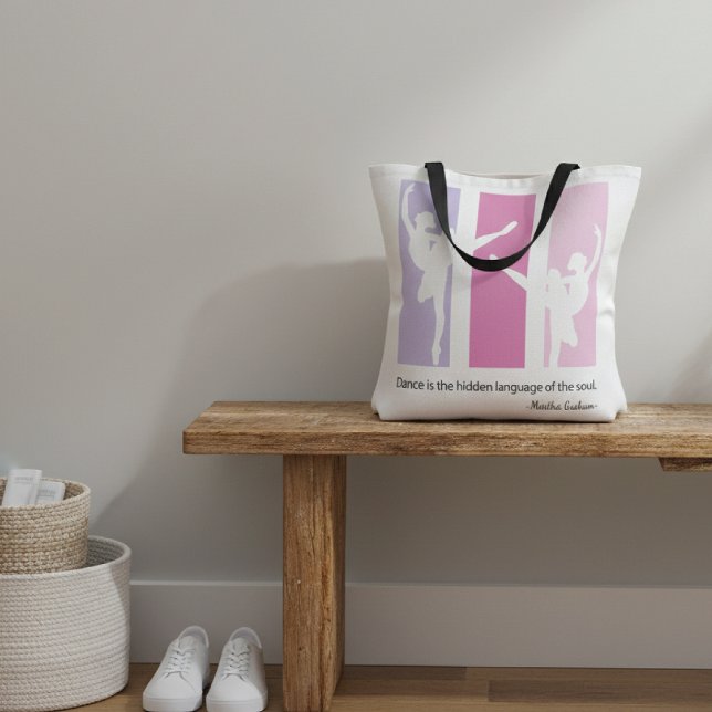 Bolsa Tote Ballerina Silhouette a Rosa (Criador carregado)