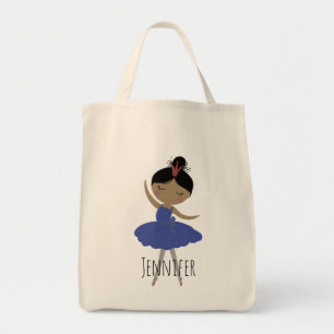 Bolsa Tote Ballerina Tote Bag, Garota de Pele Castanha Doce