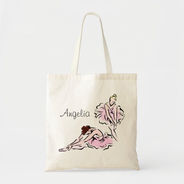 Bolsa Tote Ballerinas, adicione seu nome (Frente)