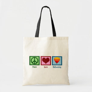 Bolsa Tote Ballooning do amor da paz