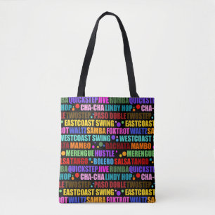 Bolsa Tote Ballroom Dancing Estilos de dança coloridos