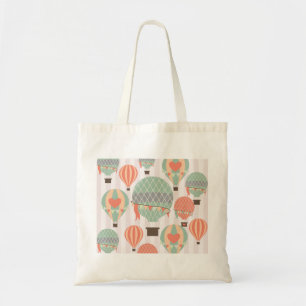 Bolsa Tote Balões de ar quente de pastel Céu Ascensão, cor-de