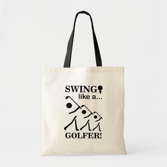 Bolsa Tote Baloiço Como Um Golfista Golfe  (Frente)