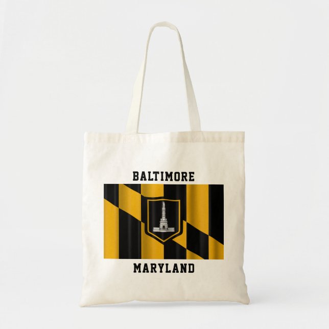 Bolsa Tote Baltimore, sacola oficial de bandeira de Maryland (Frente)