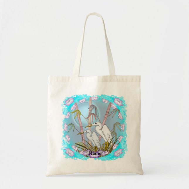 Bolsa Tote Bamboo Cranes  (Frente)