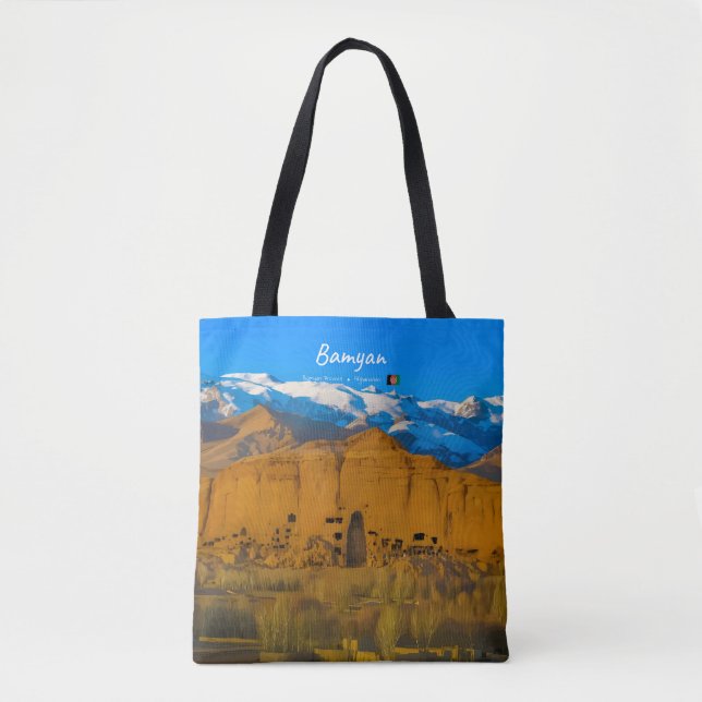 Bolsa Tote Bamyan, Afeganistão - Vale do Penhasco de Buda (Frente)