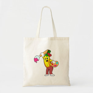 Bolsa Tote Banana como Pincel com Pincel de Tinta