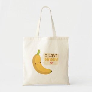 Bolsa Tote Banana Fofa, Eu Amo Vovó