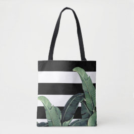 Bolsa Tote Banana Leaf Tropical Stripe Bag - Martinica Impres