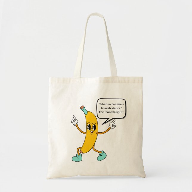 Bolsa Tote Banana Piada Bag Engraçado (Frente)
