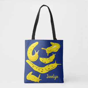 Bolsa Tote Banana Slugs Amarelo e Real Azul Personalizado
