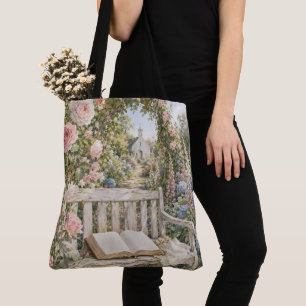 Bolsa Tote Banco de Jardim de Oração Capela Aquarela