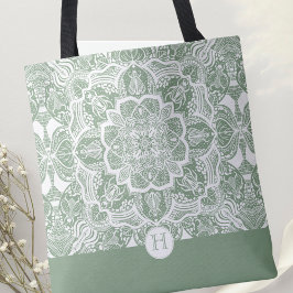 Bolsa Tote Banda de Toque de Mandala Monograma
