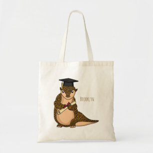 Bolsa Tote Banda desenhada para graduação de pangolina