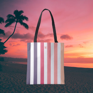 Bolsa Tote Banda Solar de Ombre Beach e Monograma Personaliza