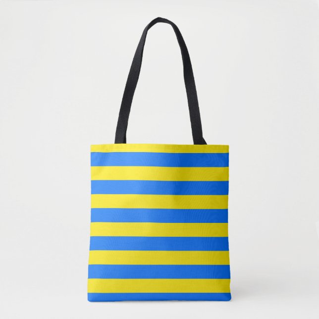 Bolsa Tote Bandas amarelas e azuis (Frente)