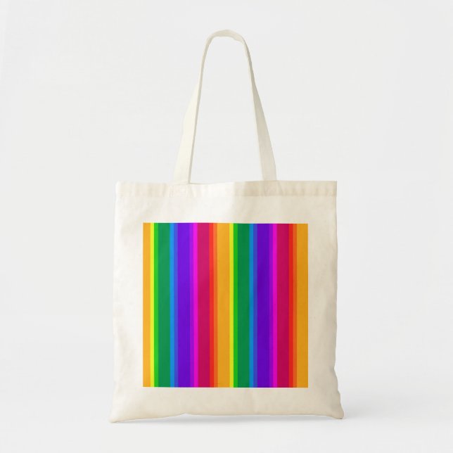 Bolsa Tote Bandas irregulares do arco-íris (Frente)