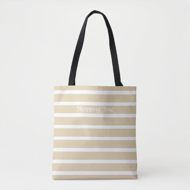 Bolsa Tote Bandas Neutras do Marfim (Frente)