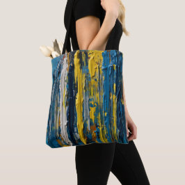 Bolsa Tote Bandas Verticais De Abstrato Pintadas Com Óleo