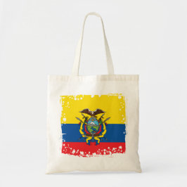 Bolsa Tote Bandeira abstrata de Equador, república do saco de