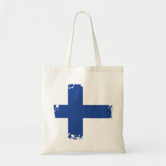 Bolsa Tote Bandeira abstrata de Finlandia, cores finlandesas