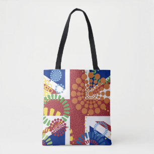 Bolsa Tote Bandeira alegre de Union Jack Ingleses