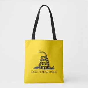 Bolsa Tote Bandeira Amarela Clássica de Gadsden Não Pise em M