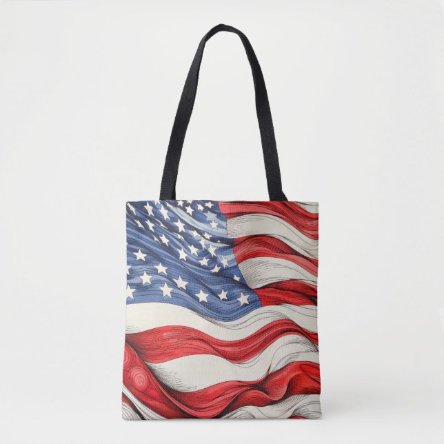 Bolsa Tote Bandeira Americana (Frente)