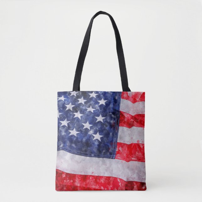 Bolsa Tote bandeira americana (Frente)