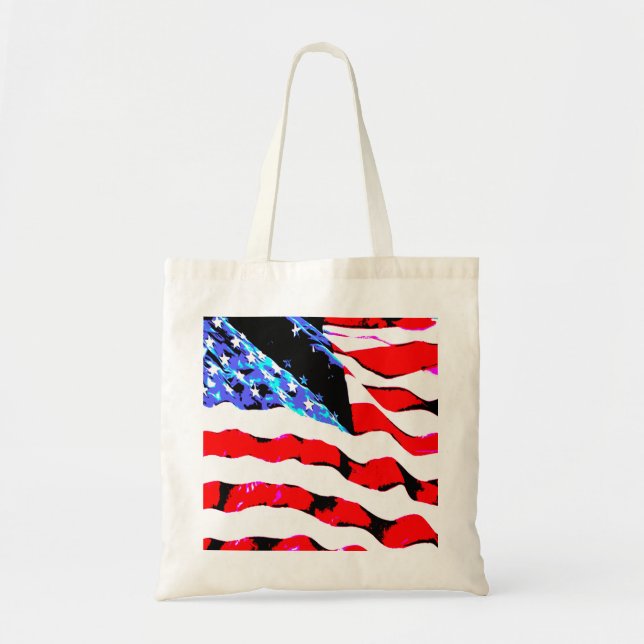 Bolsa Tote bandeira americana (Frente)