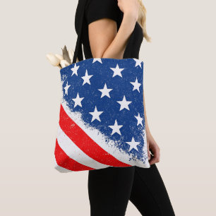Bolsa Tote Bandeira Americana Camisa Estrelas Patriótica dos