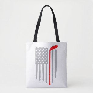 Bolsa Tote Bandeira americana de hóquei