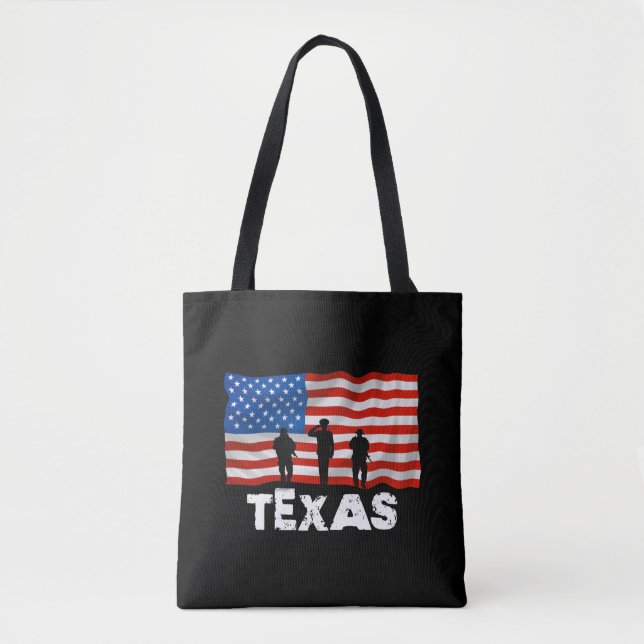 Bolsa Tote Bandeira Americana do Texas (Frente)