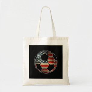 Bolsa Tote Bandeira Americana na Bola do Futebol - Bandeira d