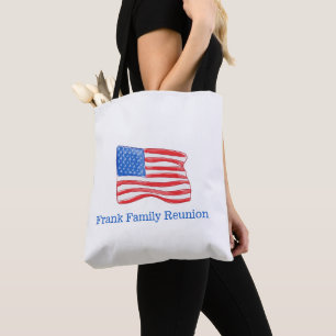 Bolsa Tote Bandeira Americana Patriótica Personalizada