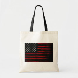 Bolsa Tote Bandeira Americana Vermelha e Preta