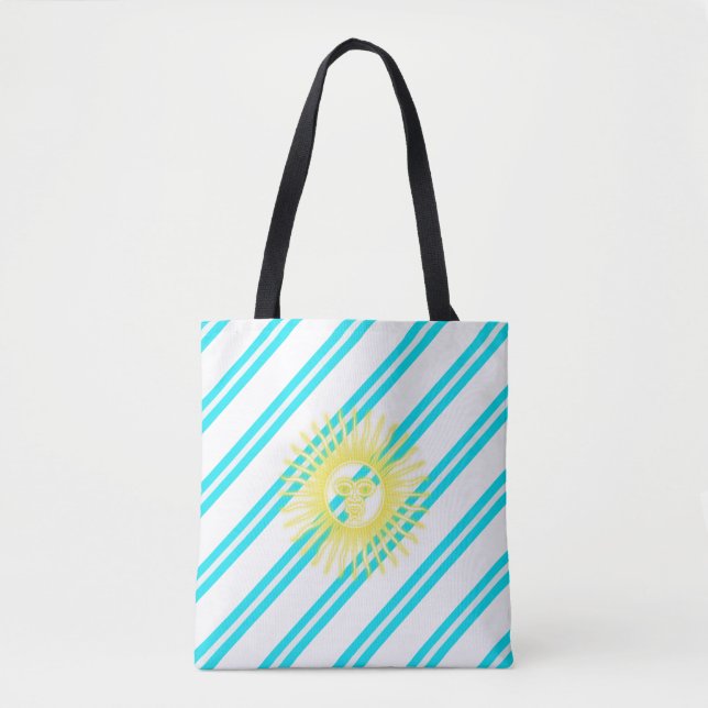 Bolsa Tote Bandeira argentina das listras (Frente)
