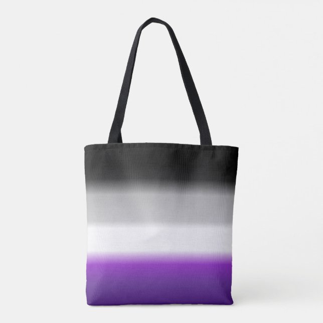 Bolsa Tote Bandeira assexuada do orgulho do inclinação do ás: (Verso)