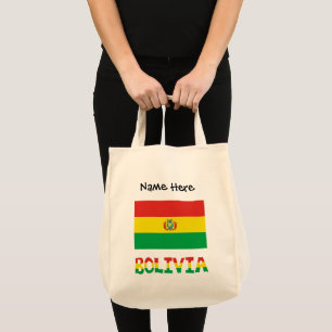 Bolsa Tote Bandeira Boliviana Personalizada da Bolívia