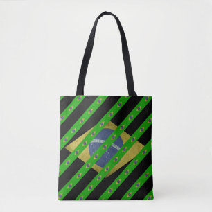 Bolsa Tote Bandeira brasileira das listras