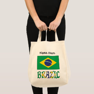 Bolsa Tote Bandeira brasileira personalizada