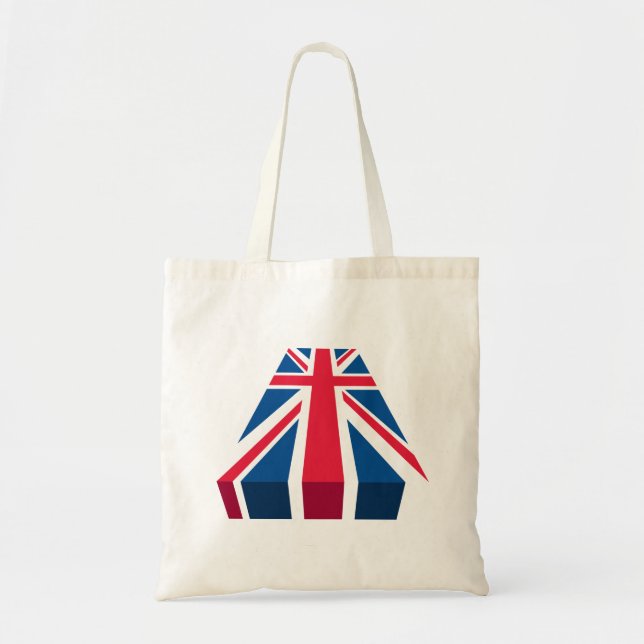 Bolsa Tote bandeira britânica em 3D (Frente)