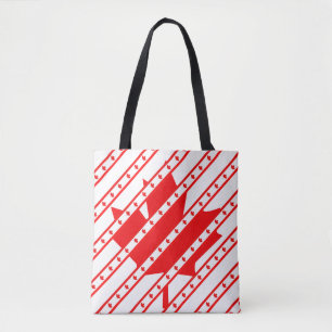Bolsa Tote Bandeira canadense das listras