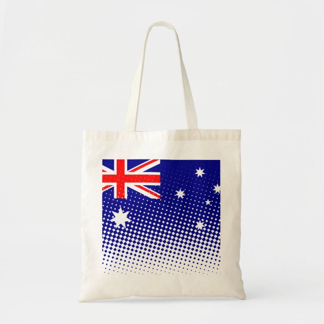 Bolsa Tote Bandeira Da Austrália Com Efeito De Meia-Tons (Frente)
