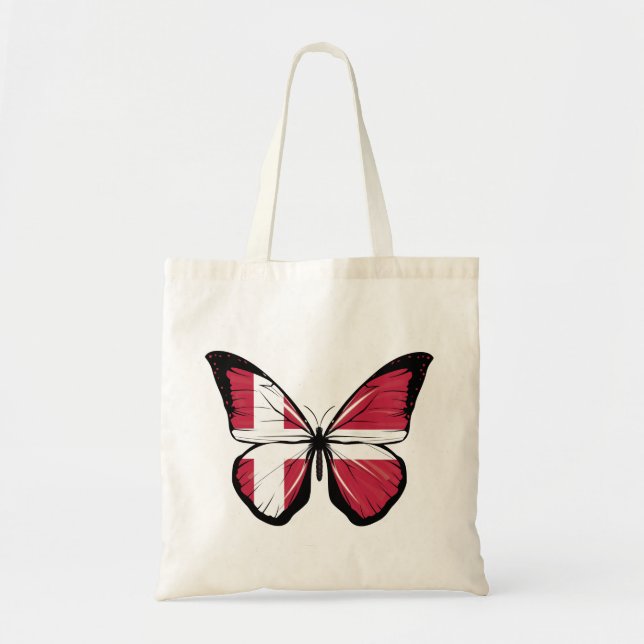 Bolsa Tote Bandeira da Borboleta Dinamarca (Frente)