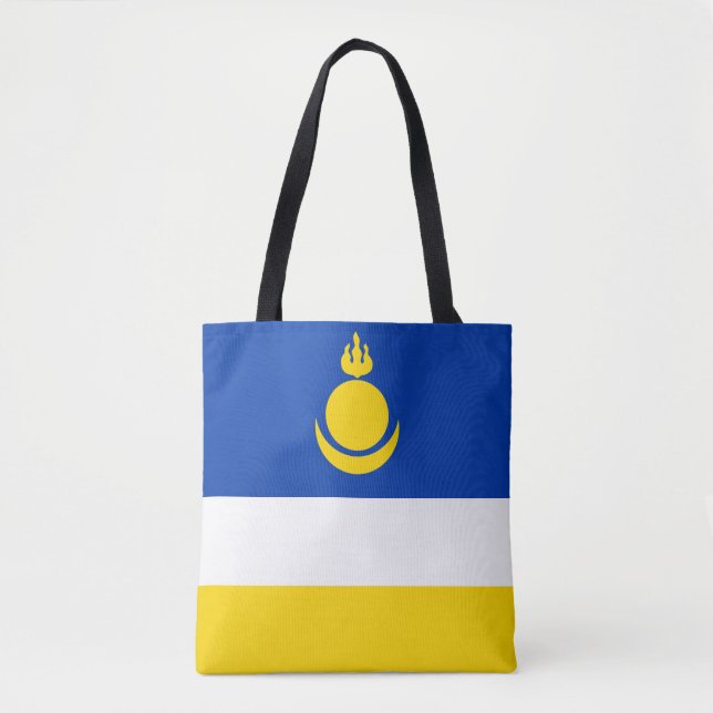 Bolsa Tote Bandeira da Buryatia Patriótica (Frente)