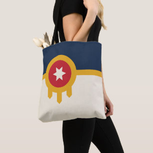 Bolsa Tote Bandeira da cidade de Tulsa, estado de Oklahoma