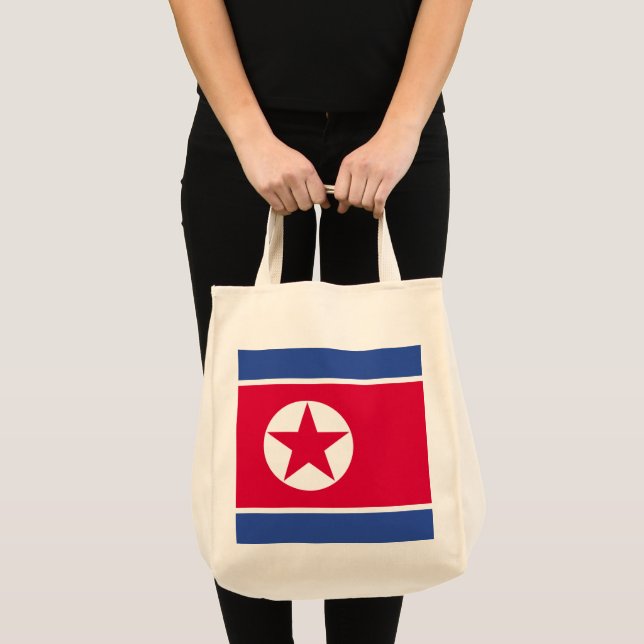 Bolsa Tote Bandeira da Coreia do Norte (Frente (produto))