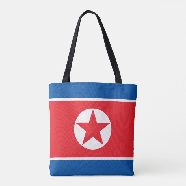 Bolsa Tote Bandeira da Coreia do Norte (Verso)