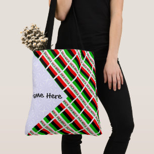 Bolsa Tote Bandeira da Diáspora Afro-Americana Piso Verde Pes